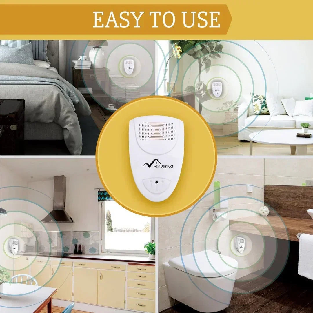 Ultrasonic Bed Bug and Insect Repeller, Chemical Free Quiet Pest Deterrent for Bedrooms and the Home
