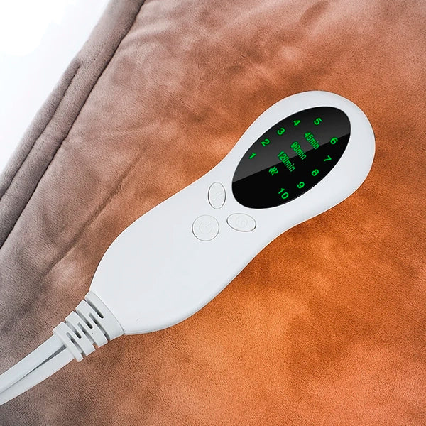 Electric Heating Pad for Neck and Back Ultra Soft Fast Heating with Ten Heat Settings and Auto Timer