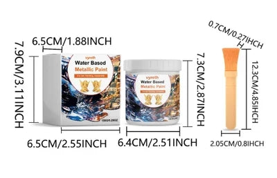 Glittering Light Gold Metallic Paint - Water-Based Shine for Furniture, Decor & Frames