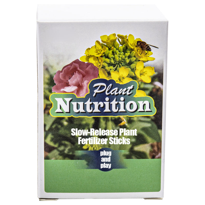 Slow-Release Plant Fertilizer Sticks for Root-Zone Feeding of Houseplants and Garden Plants