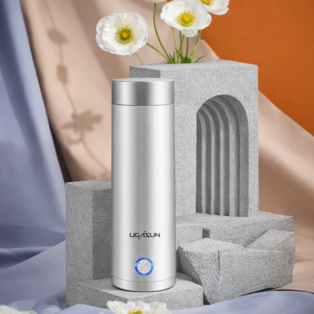 Portable Travel Electric Kettle 450ml with 4 Temperature Settings & Double Wall Design