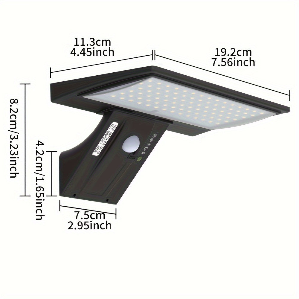 Solar LED Wall Light with Motion Sensor, Remote Control and Weatherproof IP65 Design