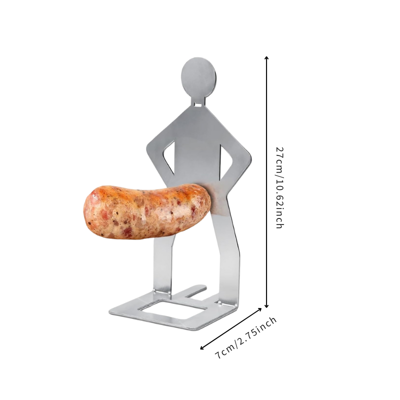 Stainless Steel Sausage Holder for Even Grilling - Upright BBQ Grill Accessory Stand