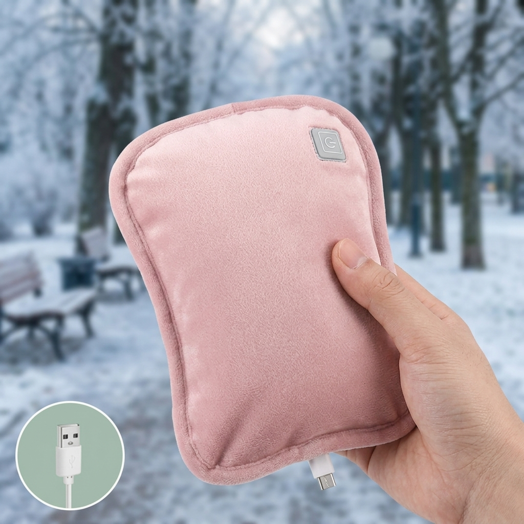 Portable Hand Warmer Pink lifestyle