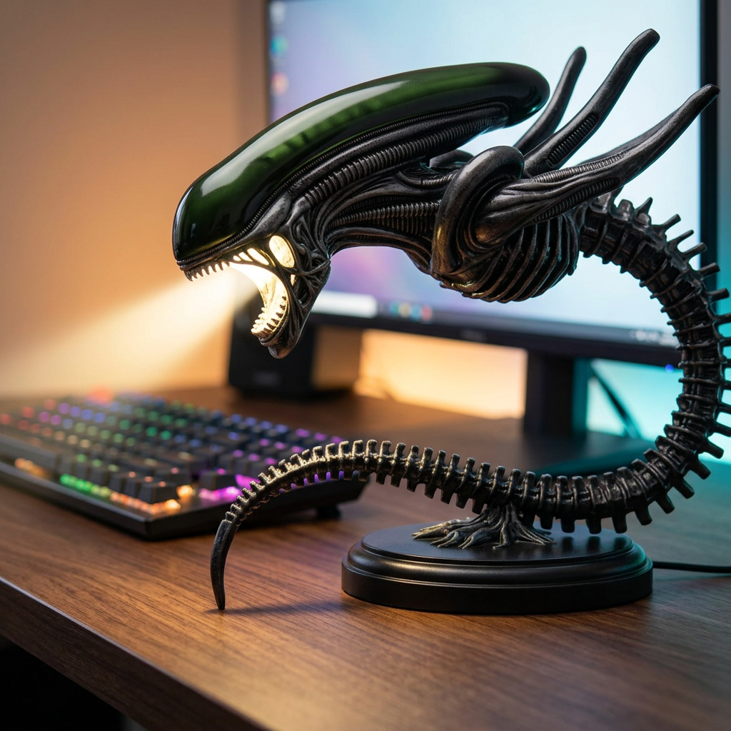 Biomechanical Alien Creature Desk Lamp - Predator lifestyle | b13-67ef06e2