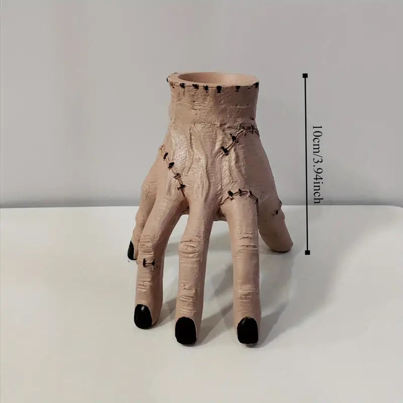 Gothic Stitched Hand Pen Holder, Resin Horror Hand Desk Organiser and Succulent Planter, Halloween