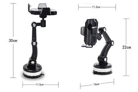 Adjustable Vehicle Phone Mount for Dashboard and Windshield with Suction Cup Grip