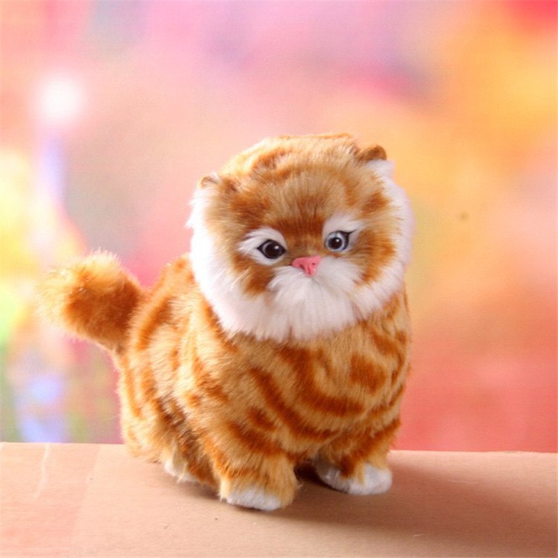Interactive Electric Plush Kitten Toy with Realistic Sounds and Soft Fur for Kids