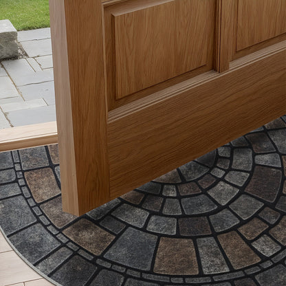 Semi-Circle Mosaic Door Mat