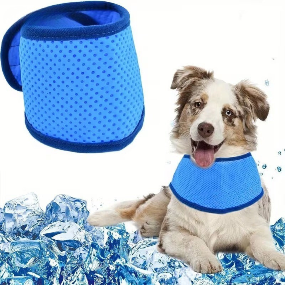 Adjustable Pet Cooling Scarf for Dogs and Cats, Instant Ice Cooling Breathable Bandana, S to XL
