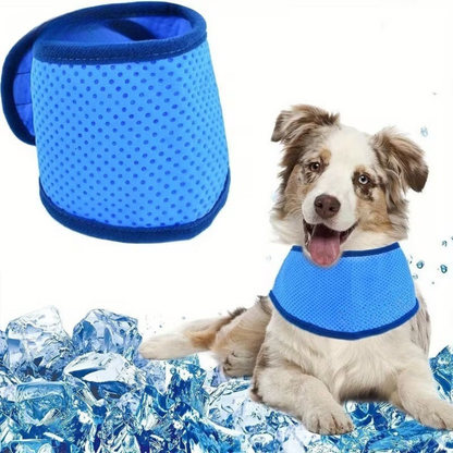 Adjustable Pet Cooling Scarf for Dogs and Cats, Instant Ice Cooling Breathable Bandana, S to XL
