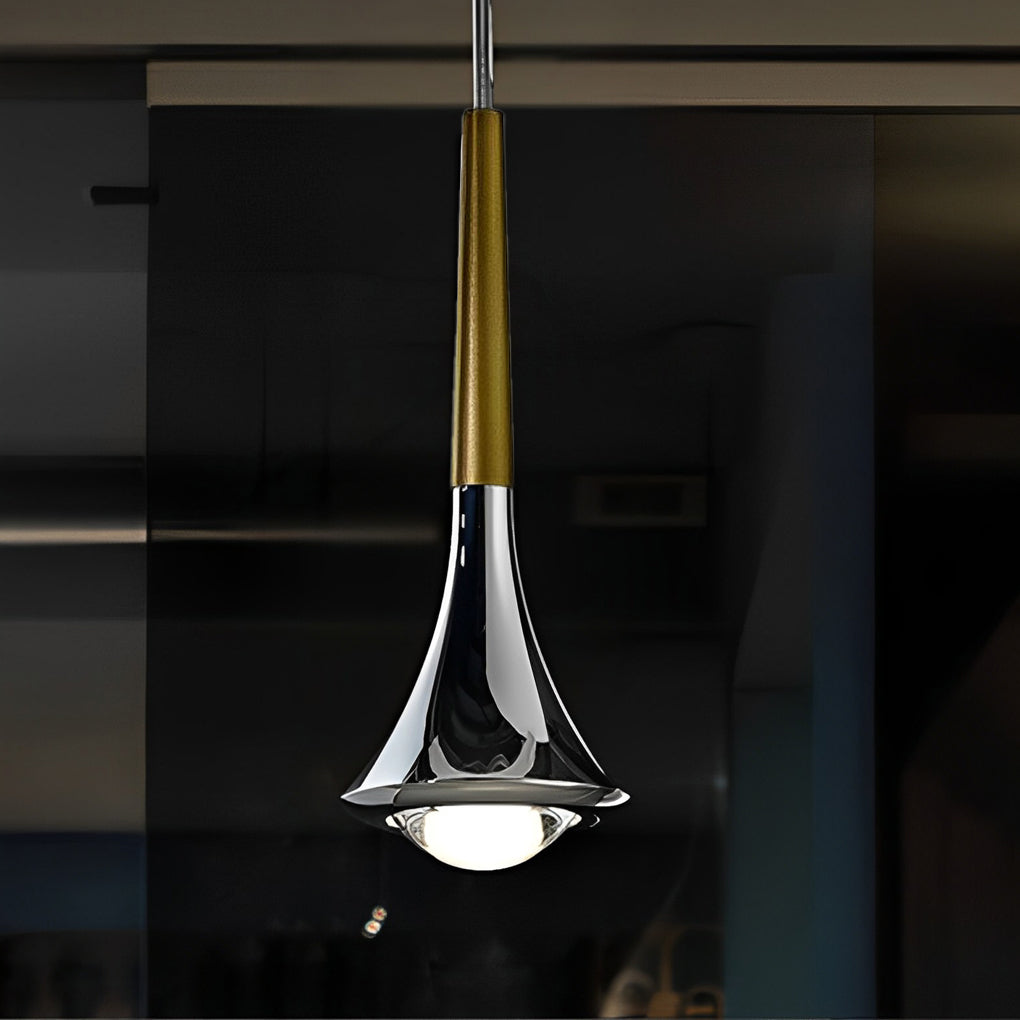 Water Drop LED Nordic Pendant Light with Metal Frame for Stairs and Kitchen Nooks