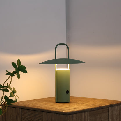 Portable Rechargeable Space Table Lamp with Touch Dimming, 2000mAh Battery and Matte Metal Body