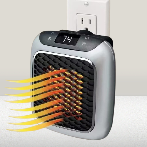 800W Wall Mounted Mini Electric Heater with Wireless Remote LED Display and 12 Hour Timer Ceramic