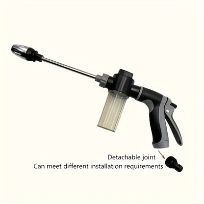 AQUAFORCE High-Pressure Garden Water Gun with Foam Cannon Attachment for Car Washing