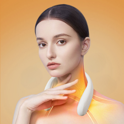 Portable Heated Neck Warmer Fan Rechargeable Wireless Wearable Neck Heater with Four Heat Levels