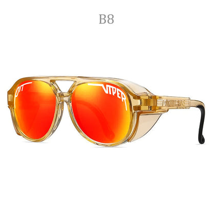 Windproof UV400 Motorcycle Sunglasses with Lightweight TR90 Frame, TAC Lenses and Helmet Fit