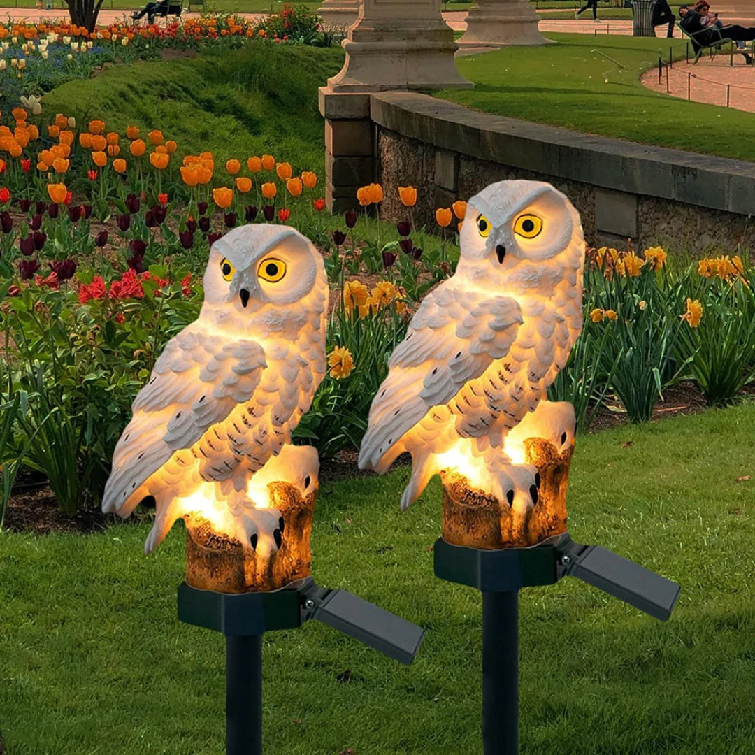 Solar Owl Pathway Light