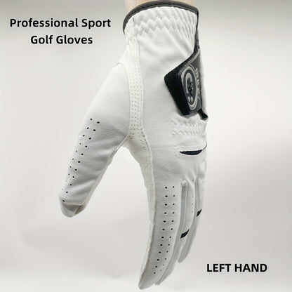 Left Hand Golf Glove in Soft Sheepskin Leather with Anti Slip Grip and Breathable Comfortable Fit