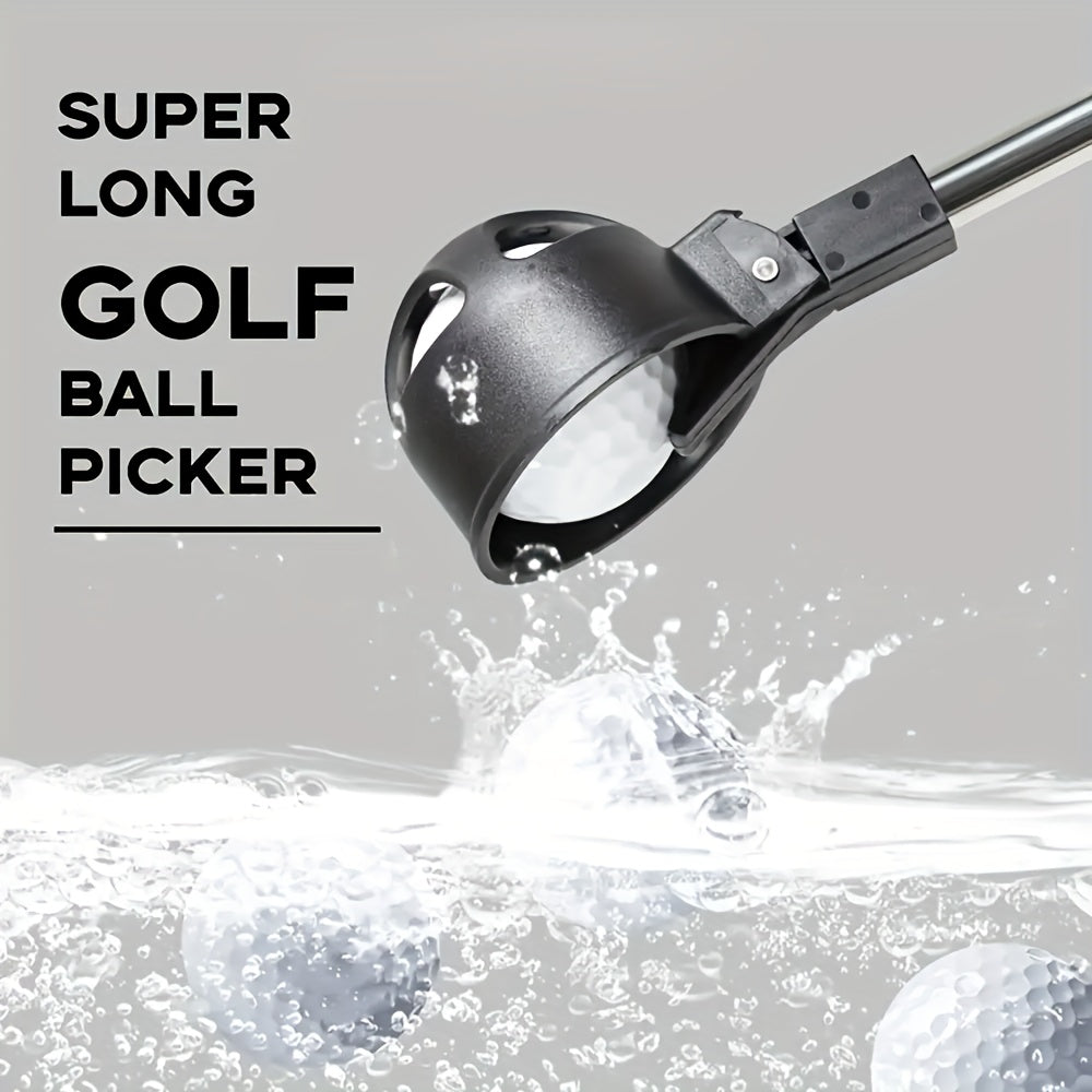 Telescopic Golf Ball Retriever in Stainless Steel with Ball Catching Head, Extendable Pick Up Tool
