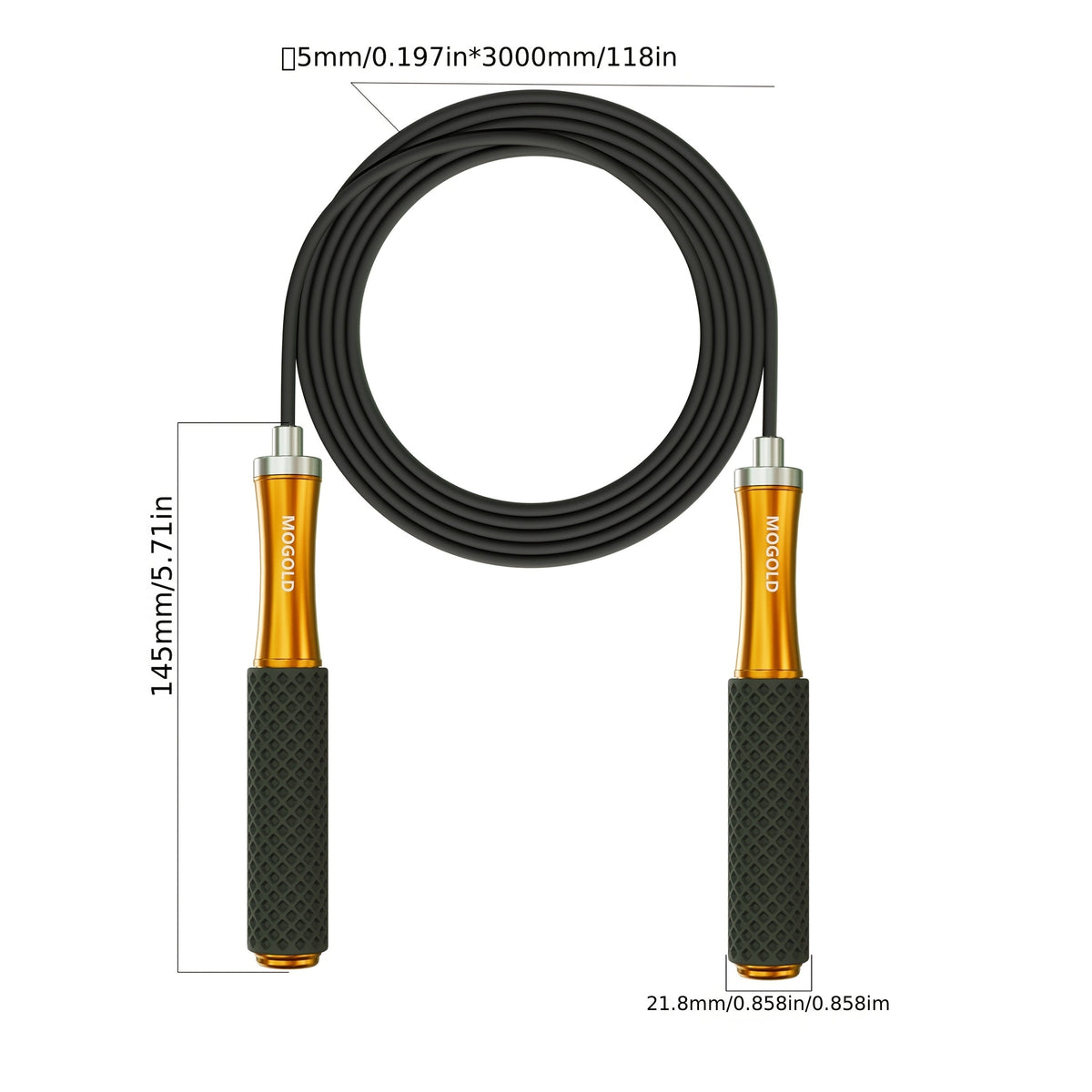 Adjustable Jump Rope with Foam Grip Handles and Durable PVC Cable for Cardio, Boxing and Fitness