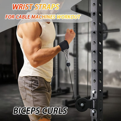 Adjustable Anti Slip Weight Lifting Wrist Straps in Durable Nylon for Deadlifts, Rows and Pull Ups