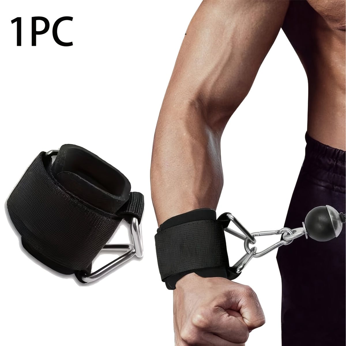Adjustable Anti Slip Weight Lifting Wrist Straps in Durable Nylon for Deadlifts, Rows and Pull Ups