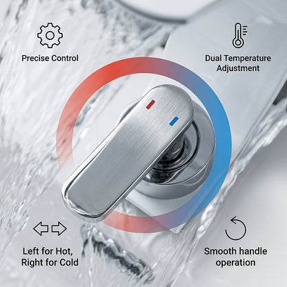 Waterfall Basin Tap for Vanity Sinks in 304 Stainless Steel with Single Lever and Ceramic Valve