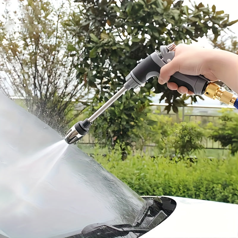 AQUAFORCE High-Pressure Garden Water Gun with Foam Cannon Attachment for Car Washing
