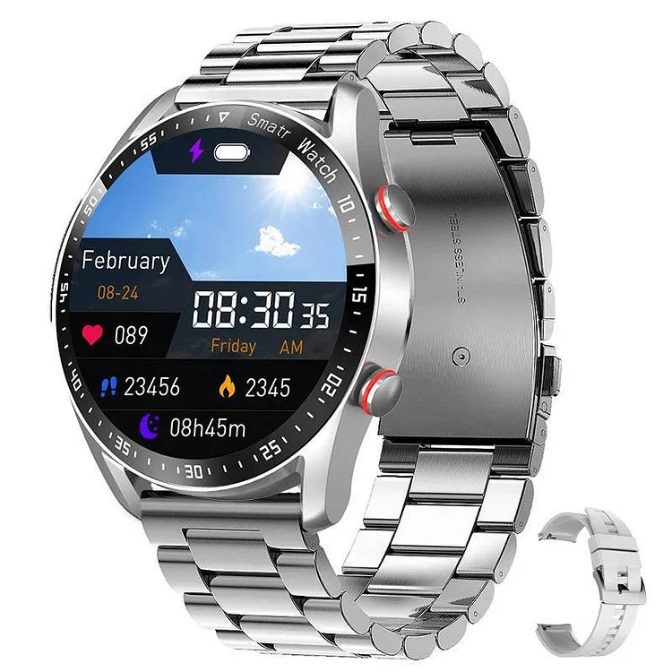 Health Tracking Smartwatch with 1.45 Inch Display, Bluetooth Calling, NFC and Heart Rate Monitoring