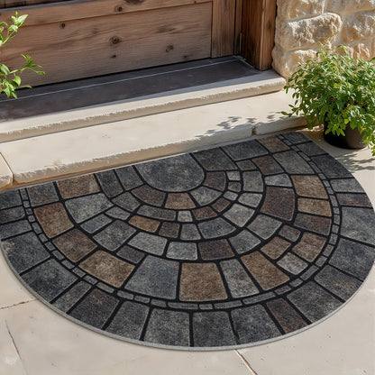Semi-Circle Mosaic Door Mat