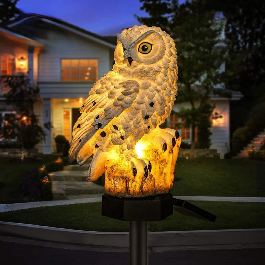 Solar Owl Pathway Light