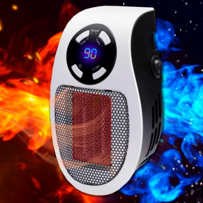 Mini Plug In Personal Space Heater 500W with Remote Control LED Display and Timer High and Low Modes