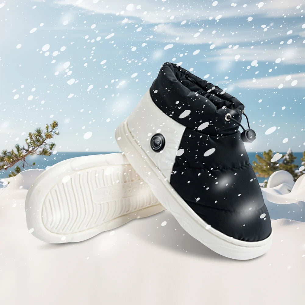 Rechargeable Heated Shoes with Three Heat Levels Non Slip Sole Warming Slippers Sizes US 5 to 12