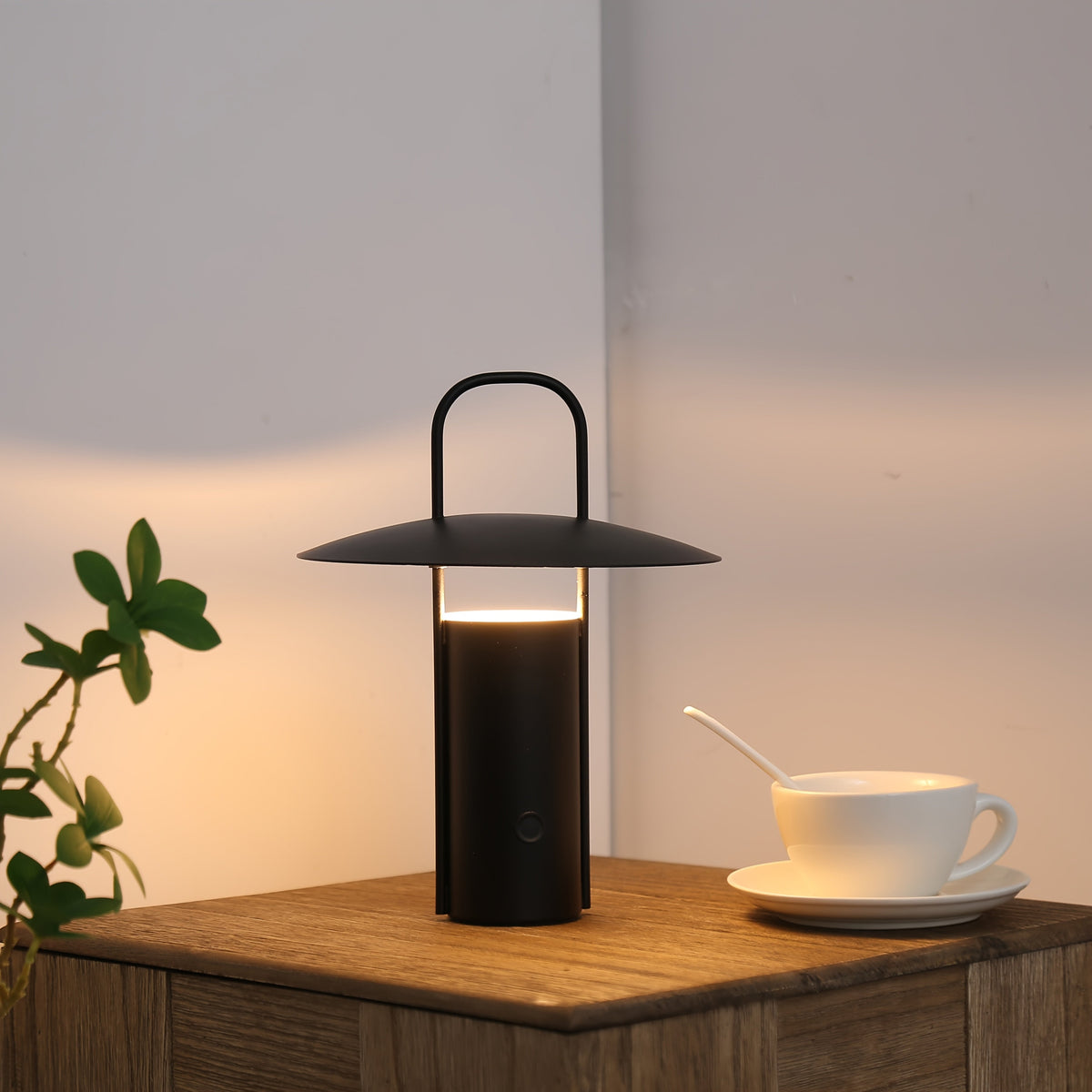 Portable Rechargeable Space Table Lamp with Touch Dimming, 2000mAh Battery and Matte Metal Body