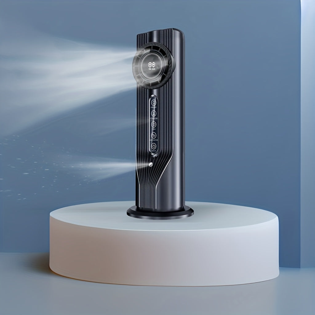 USB Portable Cooling Fan with Humidifier, 6 Speed Quiet Desk Air Cooler with 6 Hour Timer for Home