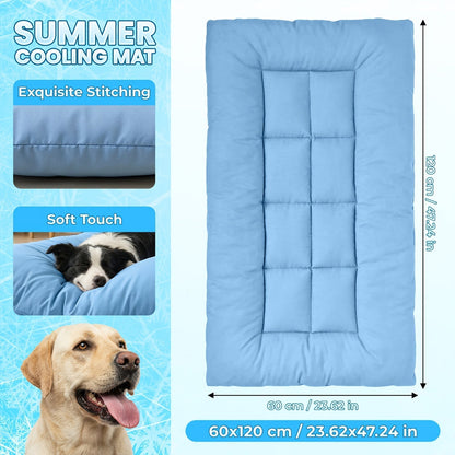 Extra Large Cooling Sofa Pet Bed with Non Slip Base and Plush Cushioning for Dogs and Cats in Summer