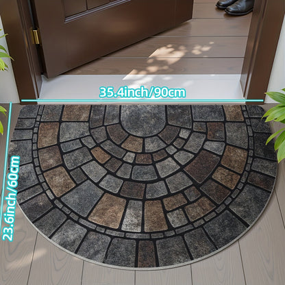 Semi-Circle Mosaic Door Mat