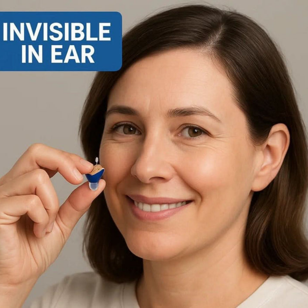 Rechargeable In Ear Sound Amplifier Earbuds, Discreet Low Profile Listening Aid for Daily Use