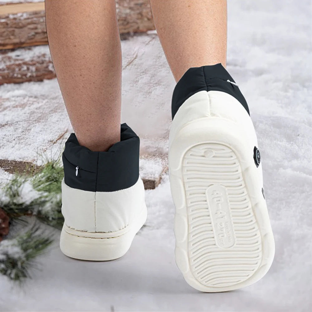 Rechargeable Heated Shoes with Three Heat Levels Non Slip Sole Warming Slippers Sizes US 5 to 12