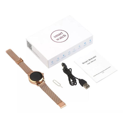 Women's Smartwatch with Heart Rate, Sleep Tracking and Call Notifications, Elegant Metallic Finish