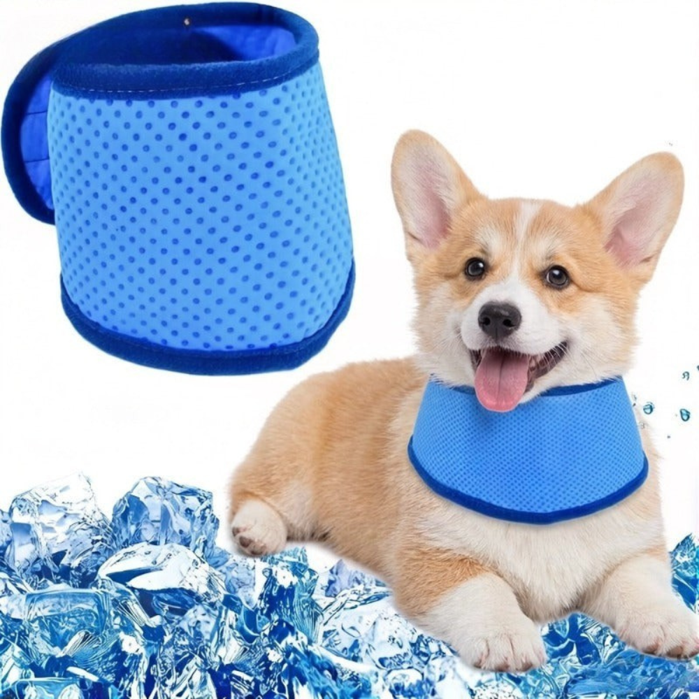 Adjustable Pet Cooling Scarf for Dogs and Cats, Instant Ice Cooling Breathable Bandana, S to XL