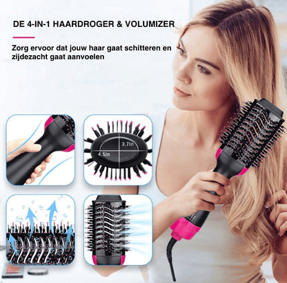 Multi-Function Hot Air Brush and Styler with Ionic Technology and Overheat Protection
