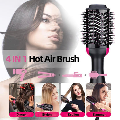 Multi-Function Hot Air Brush and Styler with Ionic Technology and Overheat Protection
