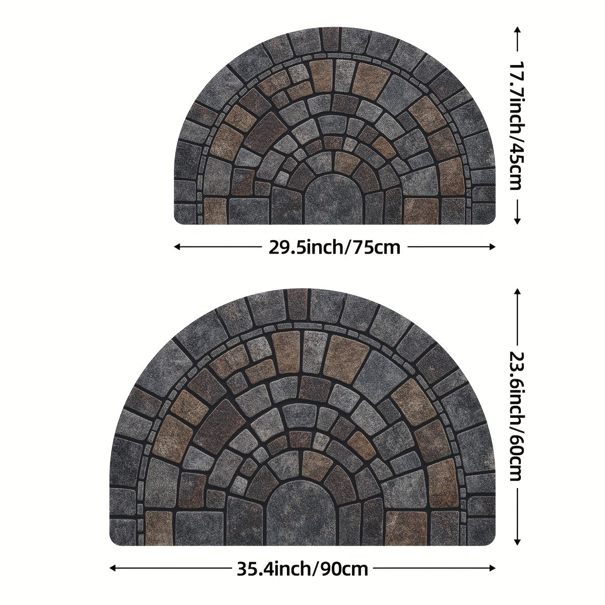 Semi-Circle Mosaic Door Mat