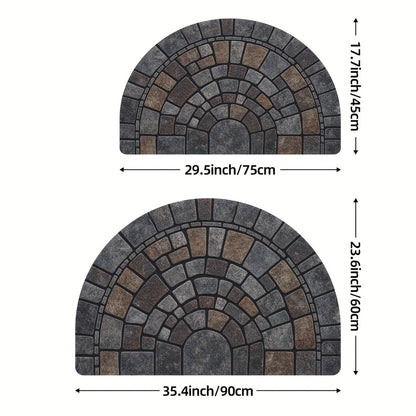 Semi-Circle Mosaic Door Mat