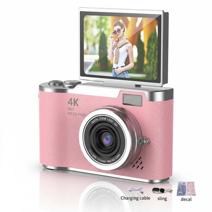 4K Digital Camera Flip Screen