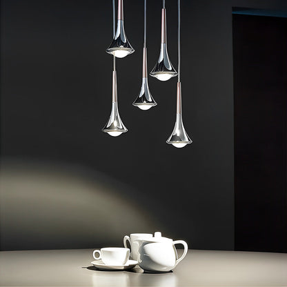 Water Drop LED Nordic Pendant Light with Metal Frame for Stairs and Kitchen Nooks