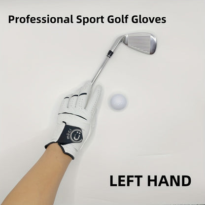 Left Hand Golf Glove in Soft Sheepskin Leather with Anti Slip Grip and Breathable Comfortable Fit
