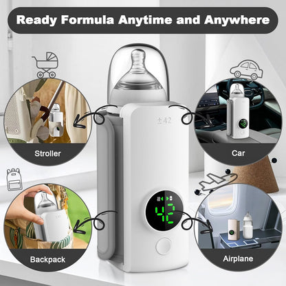 Baby Bottle Warmer for Feeding on the Go Keeps Baby Milk Bottles at a Perfectly Warm Temperature